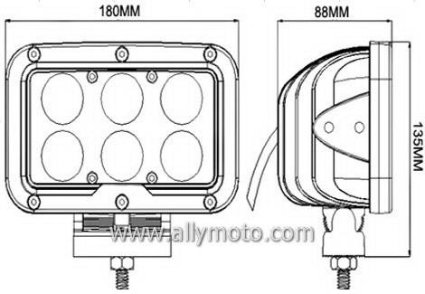 60W Cree LED Driving Light Work Light 1030